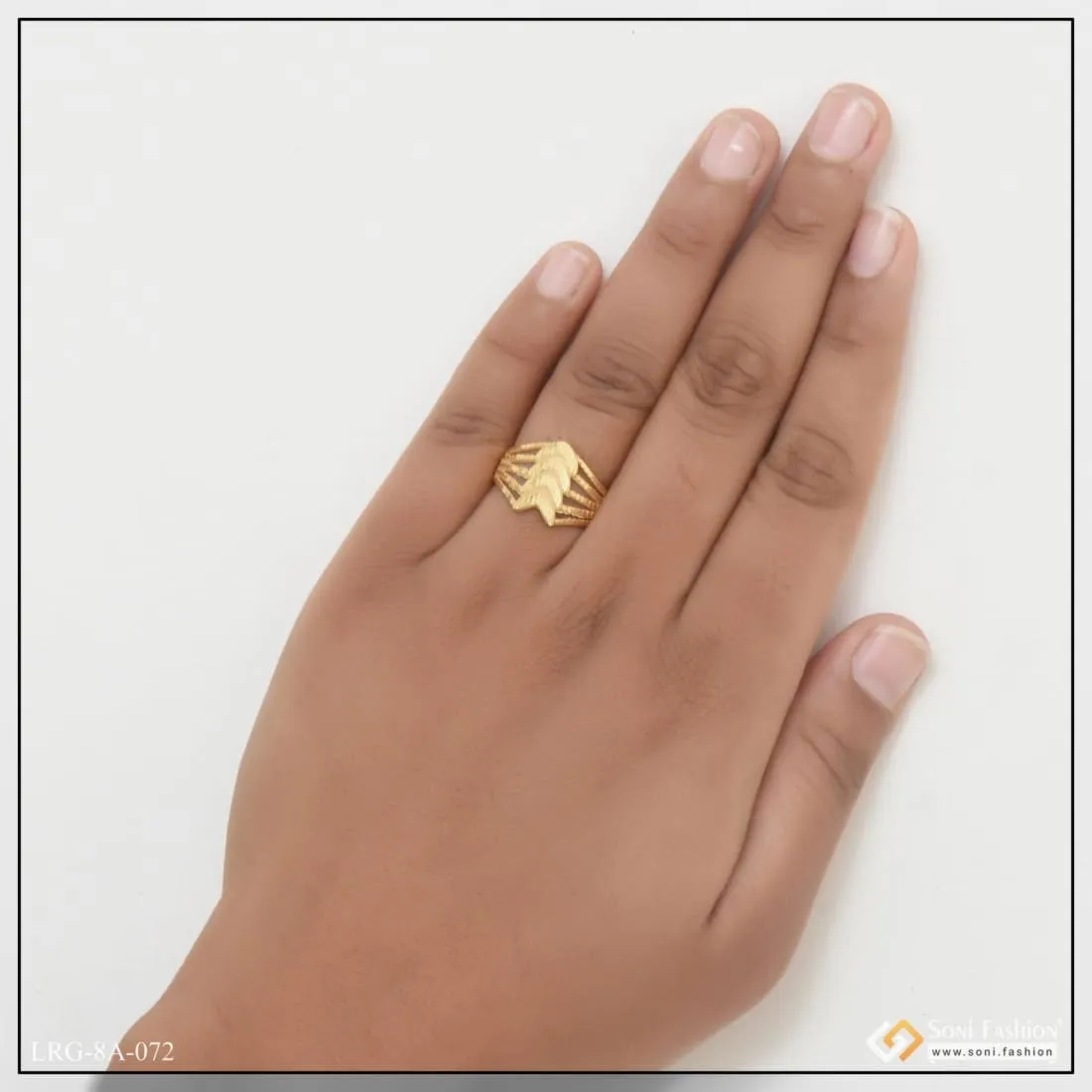 1 Gram Gold Plated Chic Design Eye-catching Design Ring For Ladies - Style Lrg-072