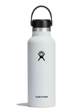 18oz Standard Mouth Flex Cap White Bottle