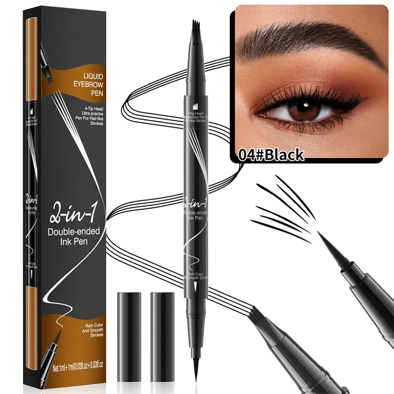 2-In-1 Waterproof Long-Lasting Eyebrow Pen