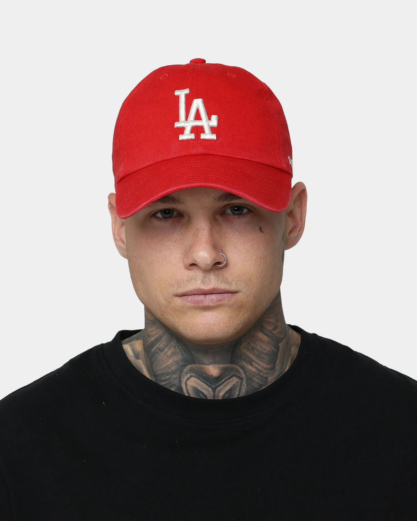 47 Brand Los Angeles Dodgers Clean Up Strapback Red/Natural