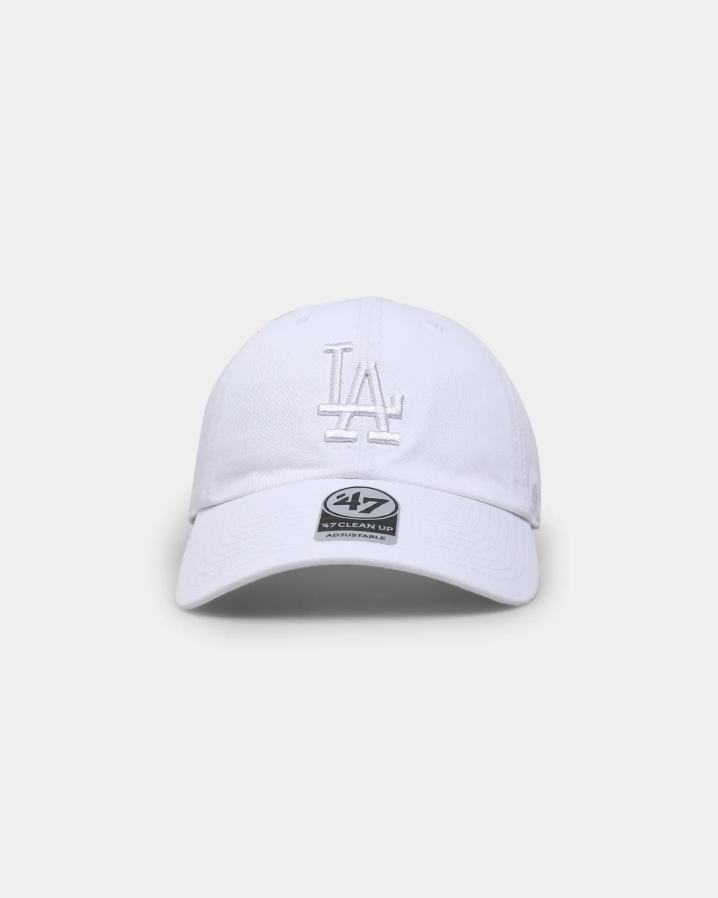 47 Brand Los Angeles Dodgers Clean Up Strapback White