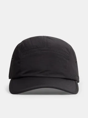 5 Panel Padded Nylon Cap / Black