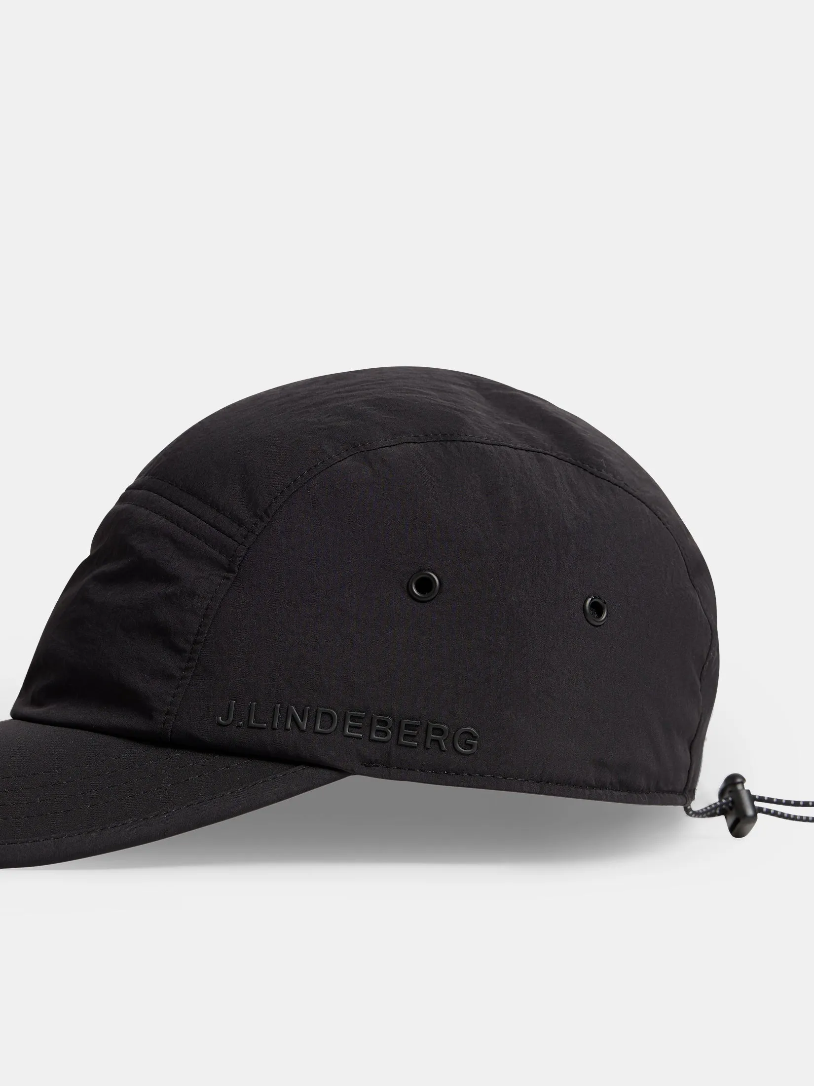 5 Panel Padded Nylon Cap / Black