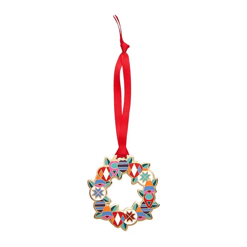 A Jolly Christmas Enamel Tree Ornament