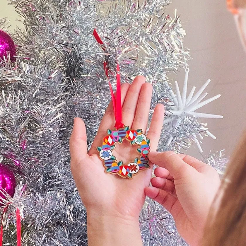 A Jolly Christmas Enamel Tree Ornament