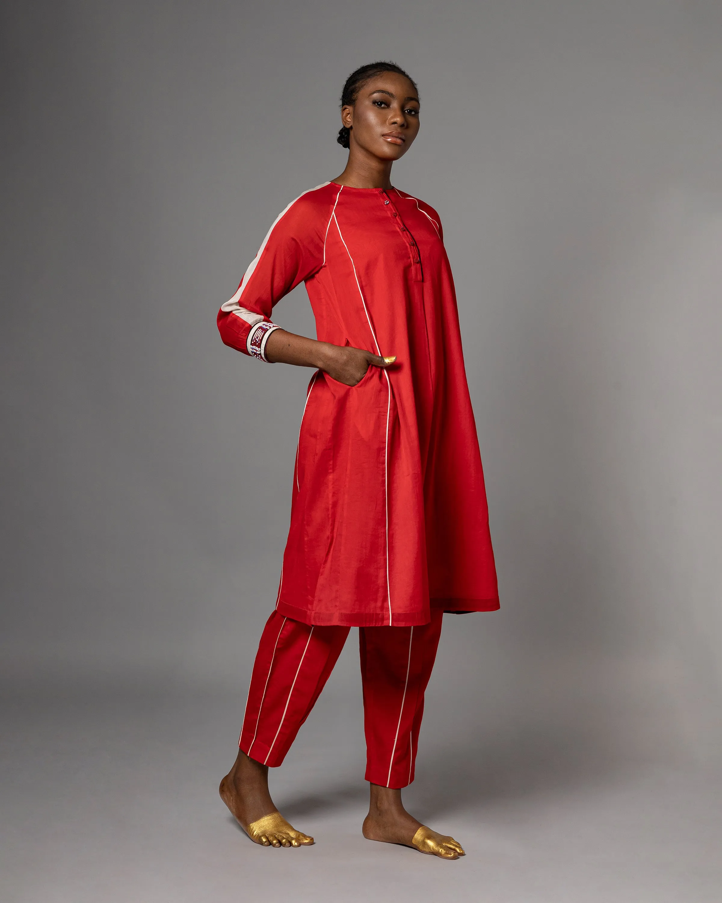 Addo Red Kurta