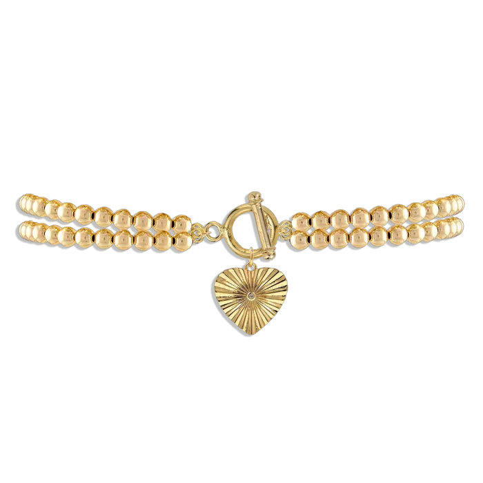 Alexa Leigh Love Lock Bracelet in Yellow Gold