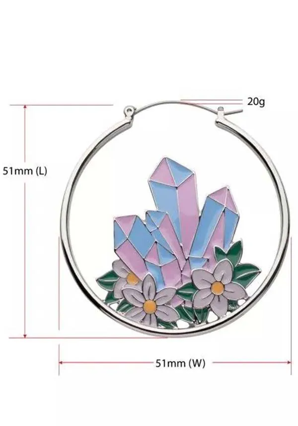 Aura Quartz Daisies | PLUG HOOP EARRINGS