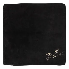 Ballot Antibacterial Deodorant Handkerchief Cat Face Black