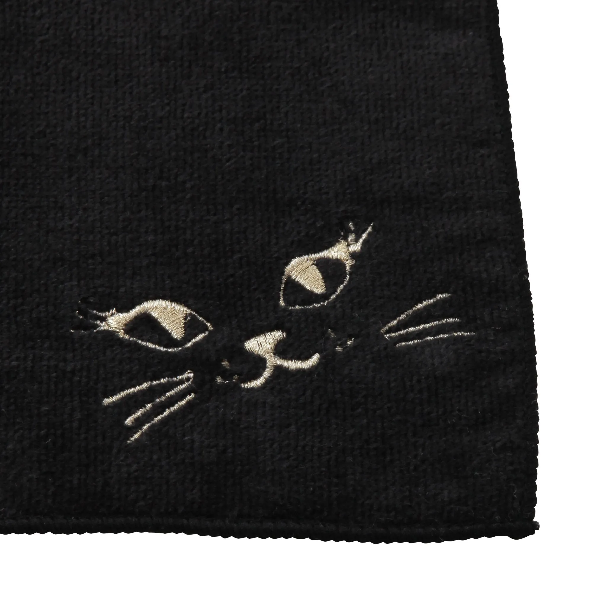 Ballot Antibacterial Deodorant Handkerchief Cat Face Black