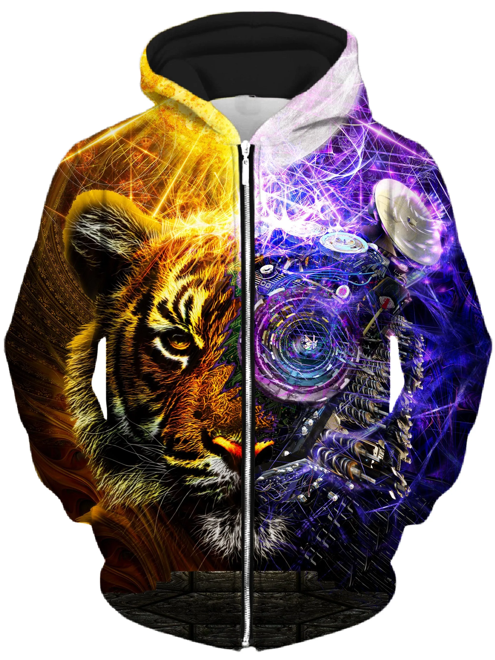 Bionic Tiger Unisex Zip-Up Hoodie