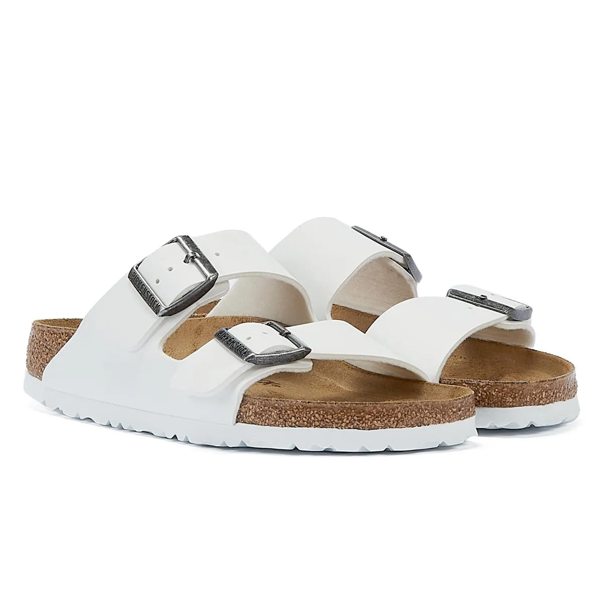 Birkenstock Arizona Birko Flor White Narrow Sandals