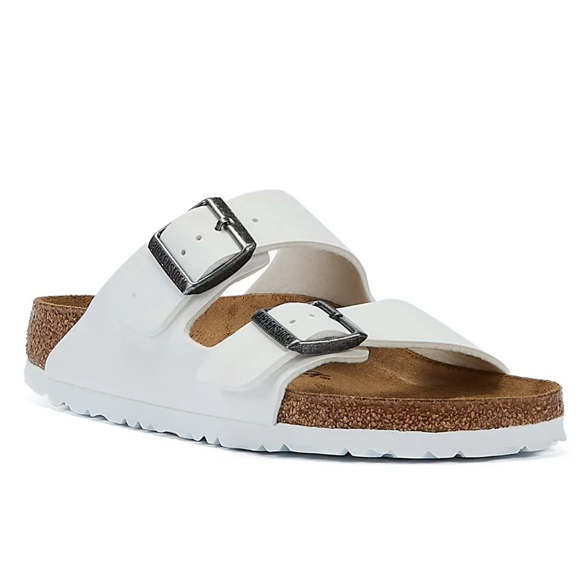 Birkenstock Arizona Birko Flor White Narrow Sandals