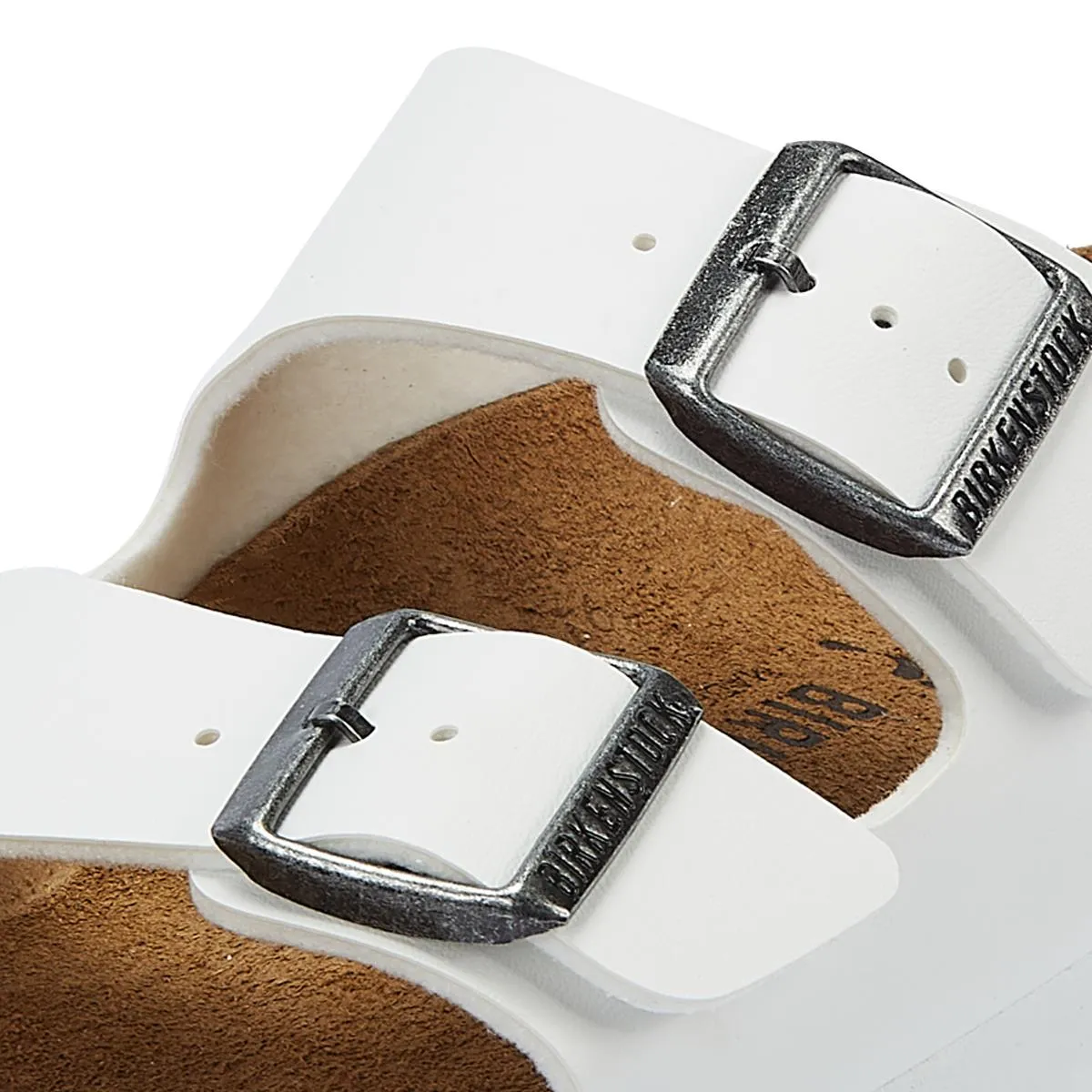 Birkenstock Arizona Birko Flor White Narrow Sandals