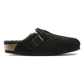 Birkenstock Men's Boston Shearling Black Suede