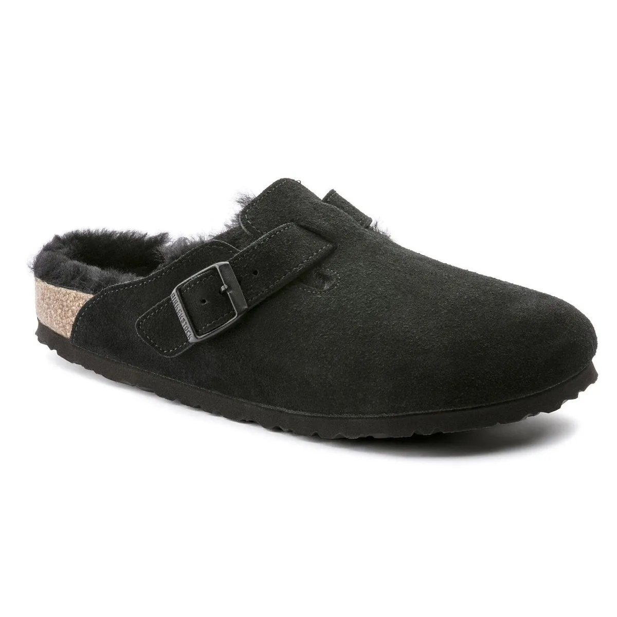 Birkenstock Men's Boston Shearling Black Suede