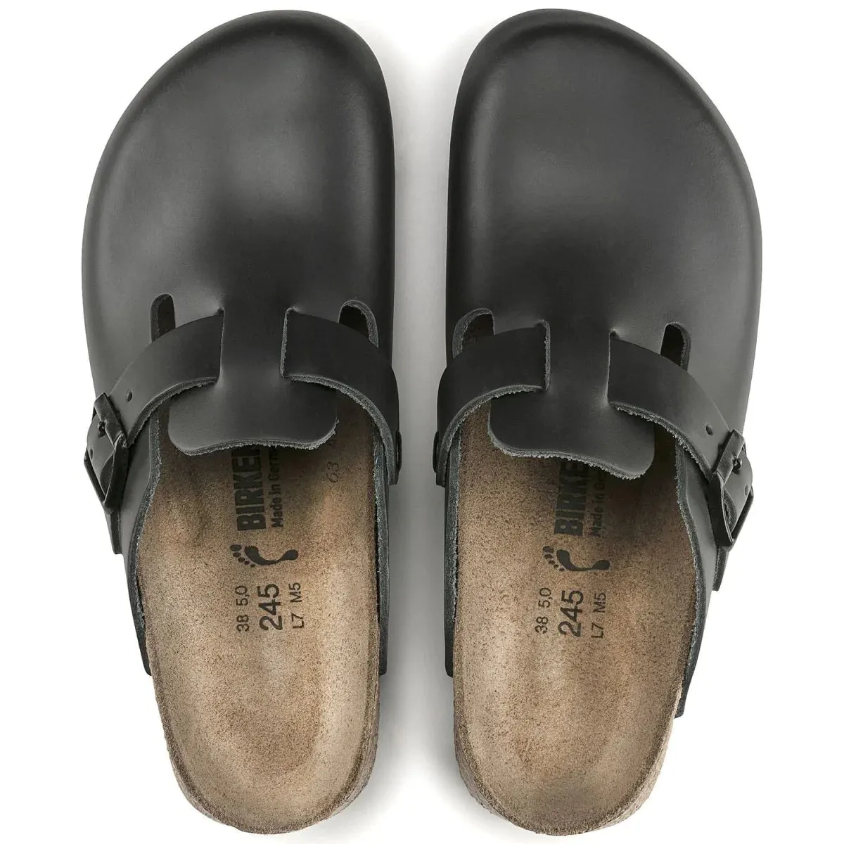 Birkenstock Men's Boston Supergrip Black Leather