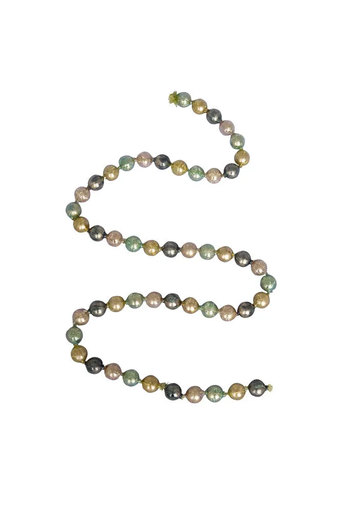 Black, Green & Gold Bauble Garland