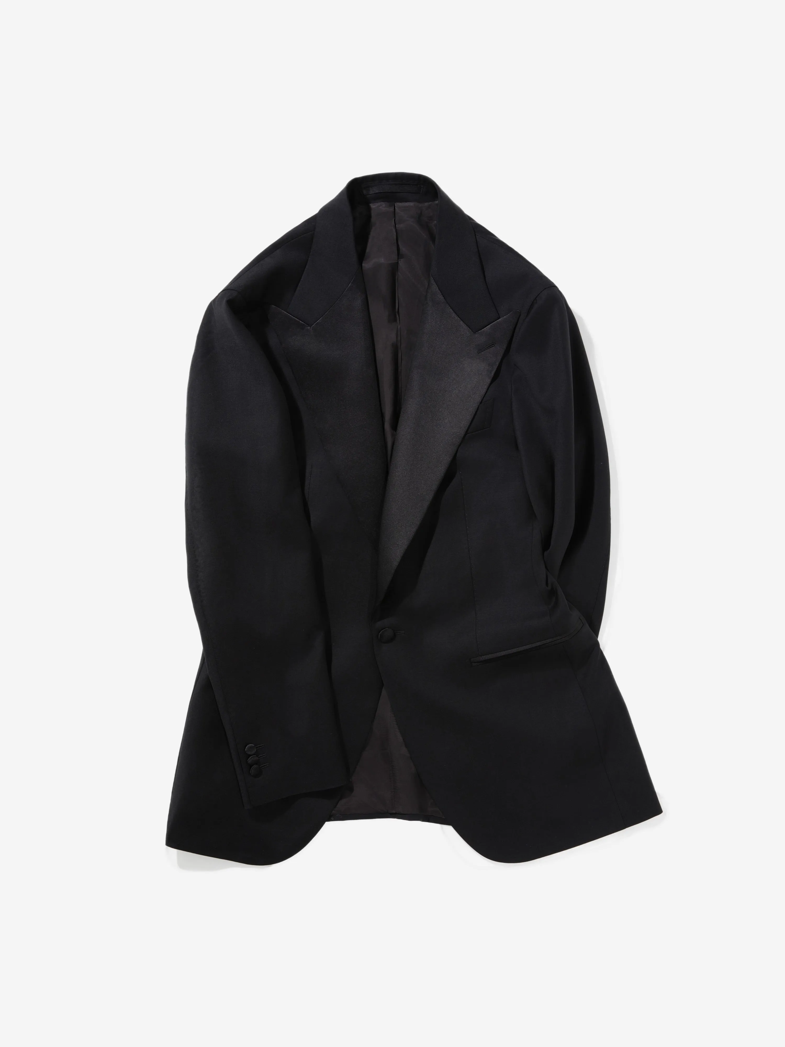 Black S130 Wool Tuxedo Jacket (SB)