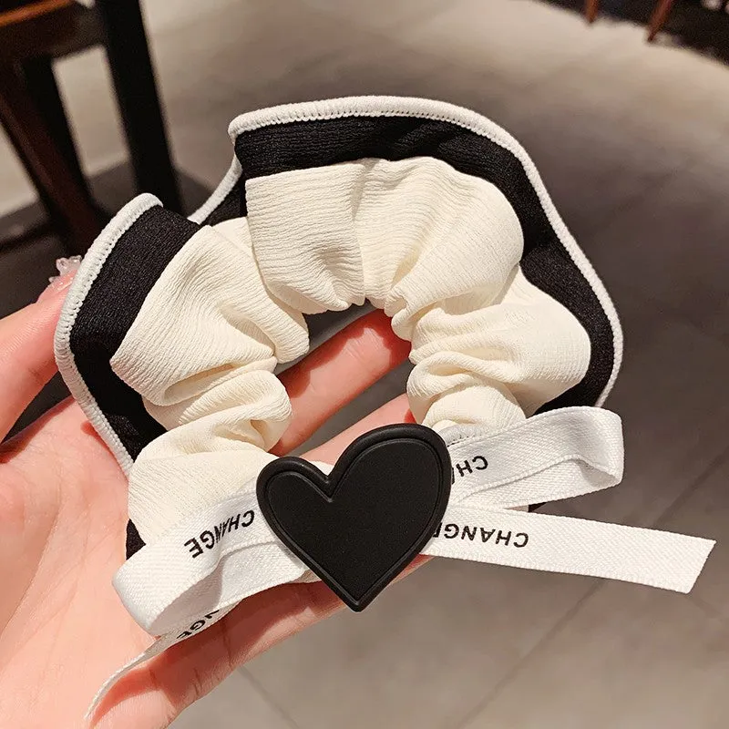 Bow knot peach heart hair rope  PL52302