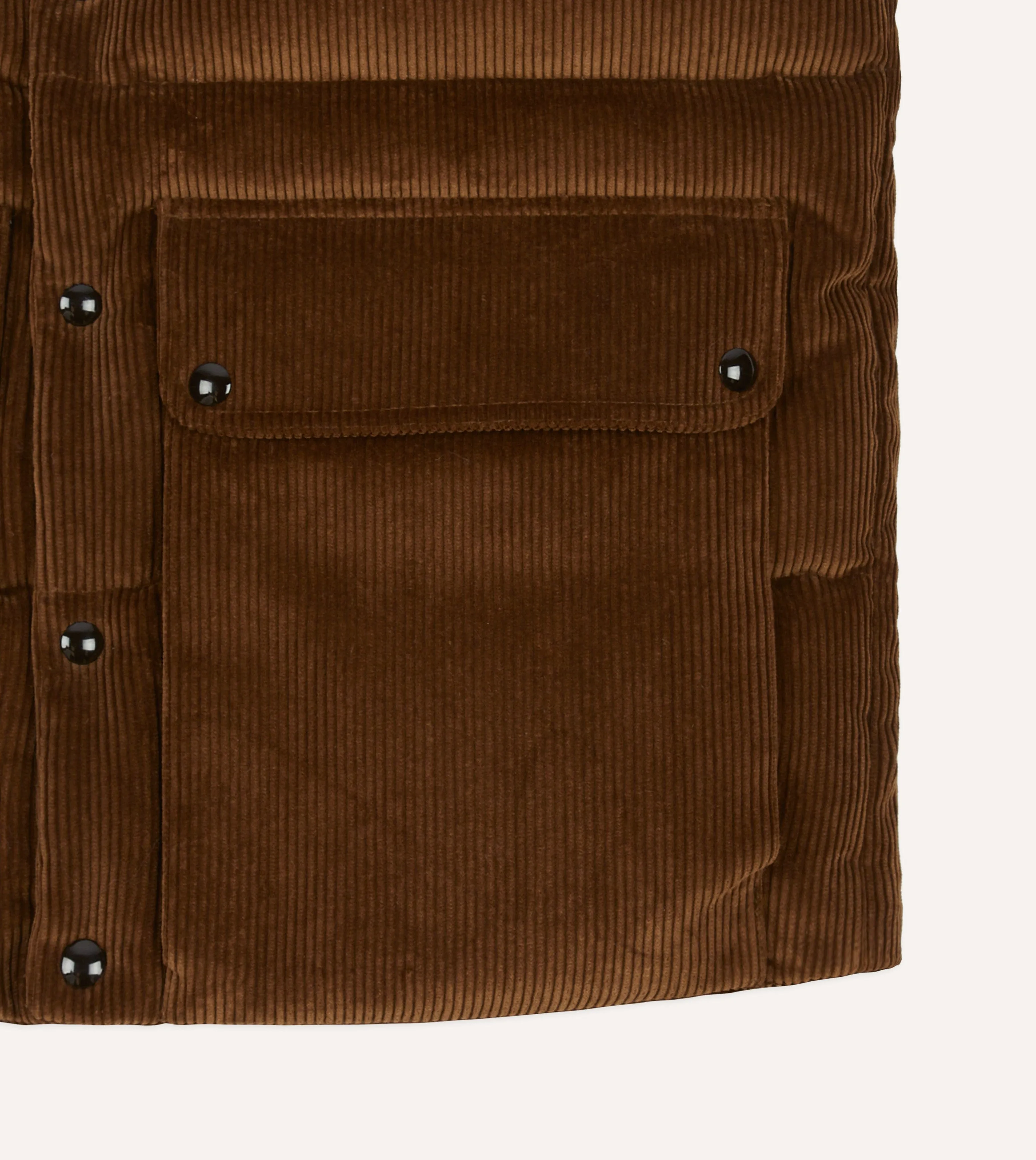 Brown Corduroy Down Vest