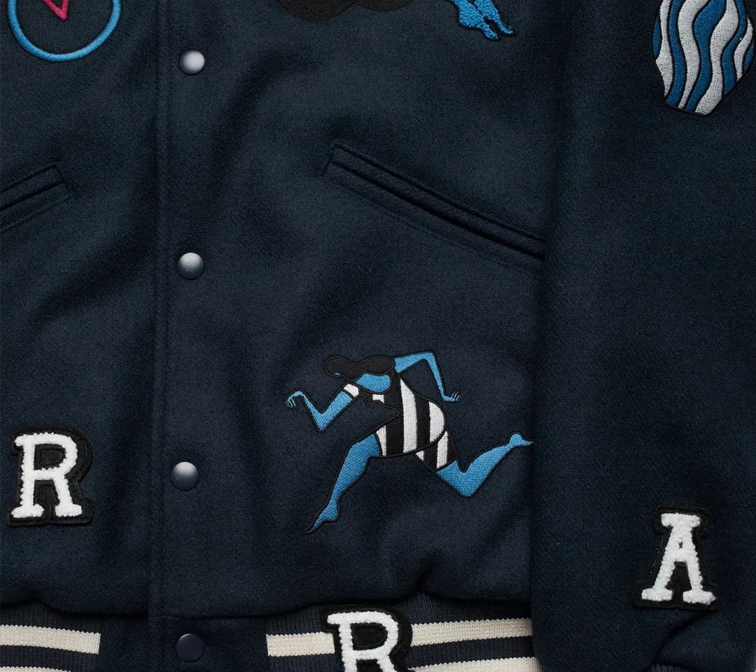 by Parra Run & Sit Bike Varsity Jacket