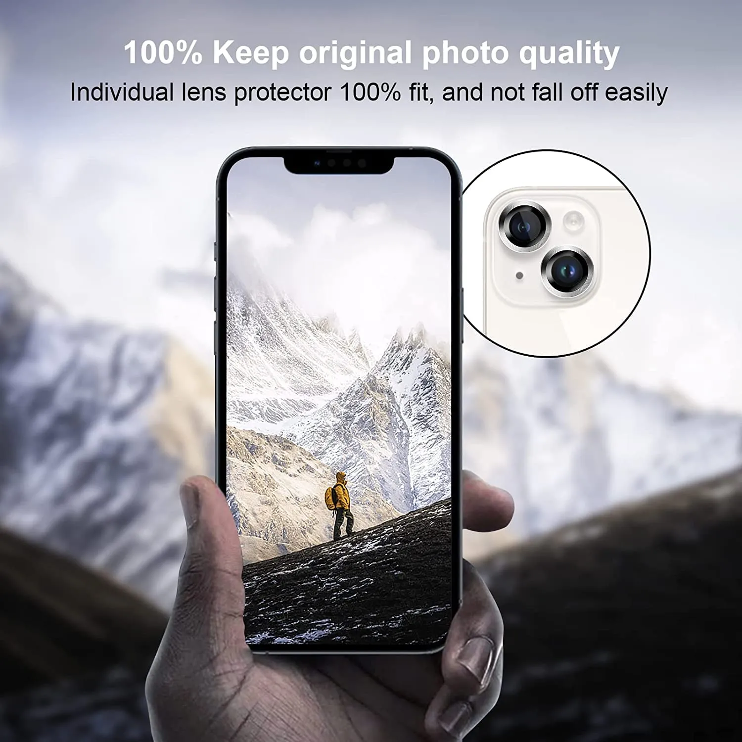 Camera Lens Protector for iPhone 14 / 14 Plus (Silver)