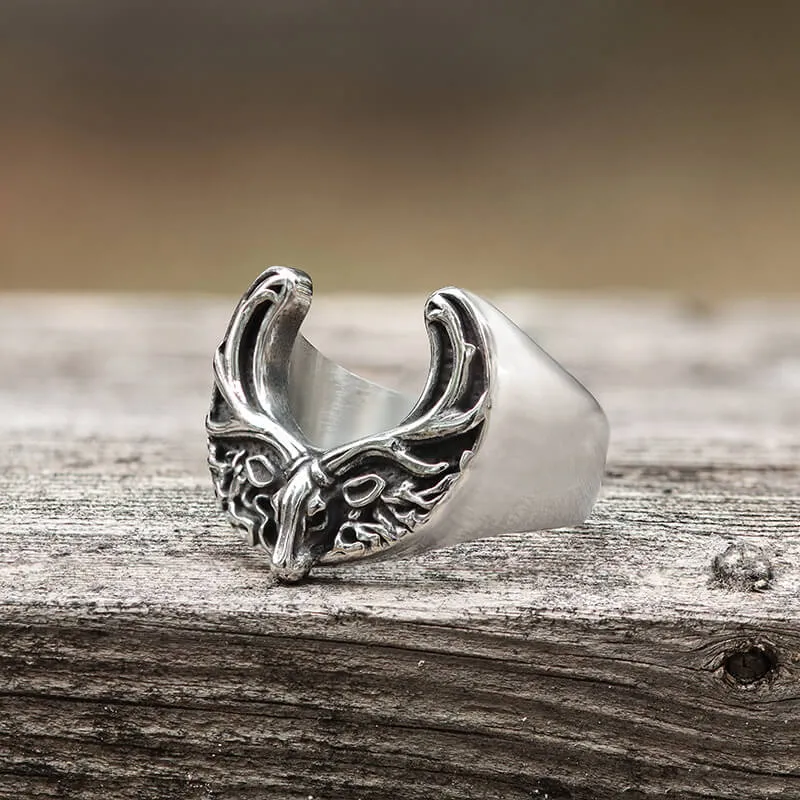 Christmas Elk Stainless Steel Animal Ring