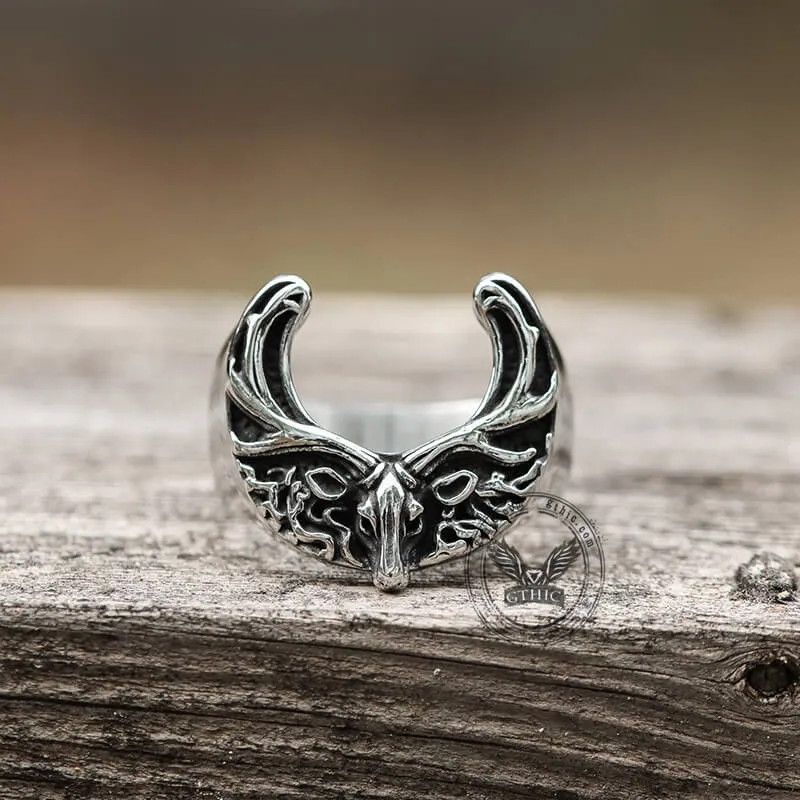 Christmas Elk Stainless Steel Animal Ring