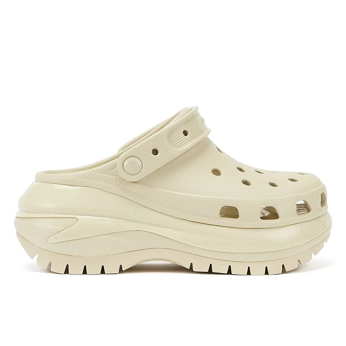 Crocs Classic Mega Crush Clog Bone Women's Beige Sandals