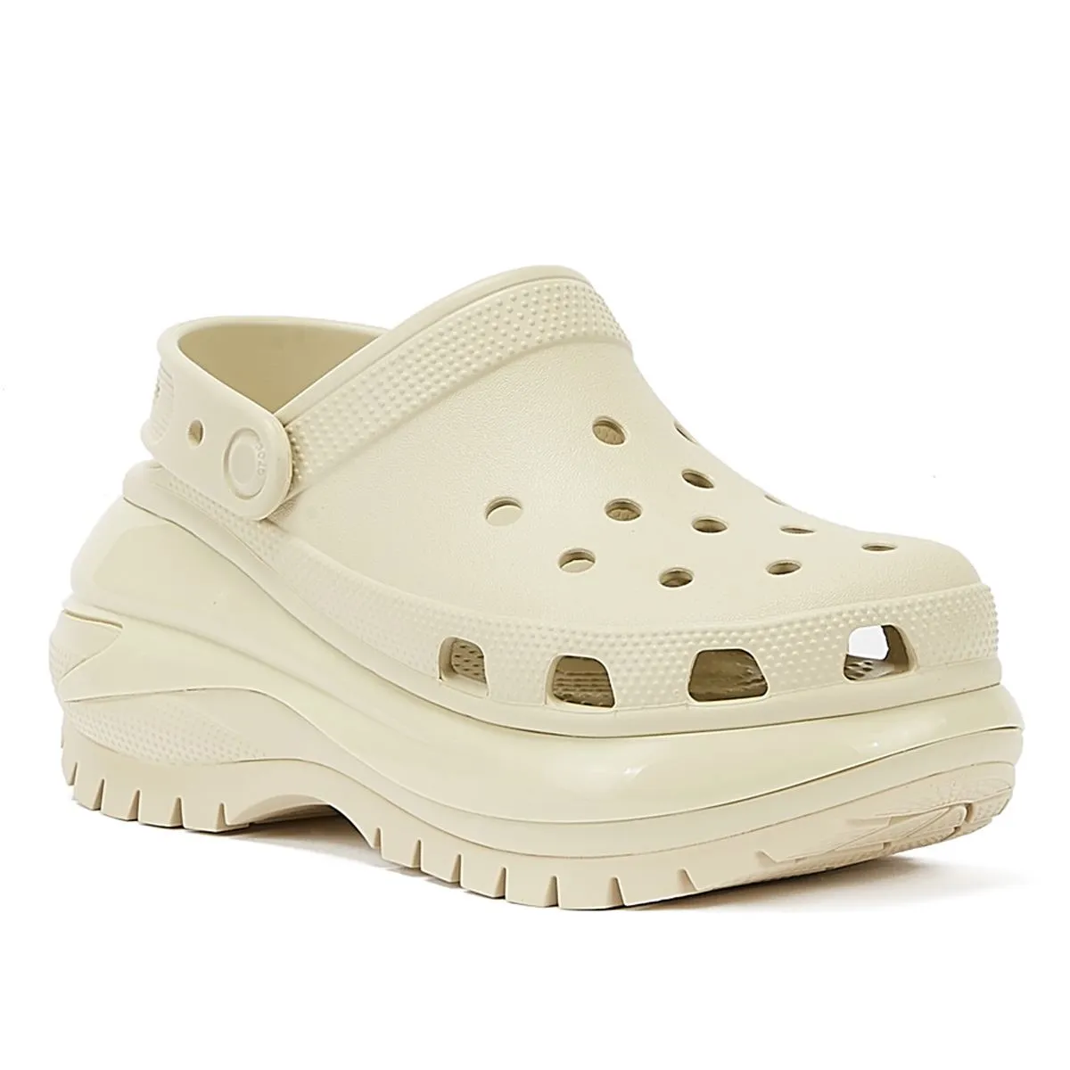 Crocs Classic Mega Crush Clog Bone Women's Beige Sandals