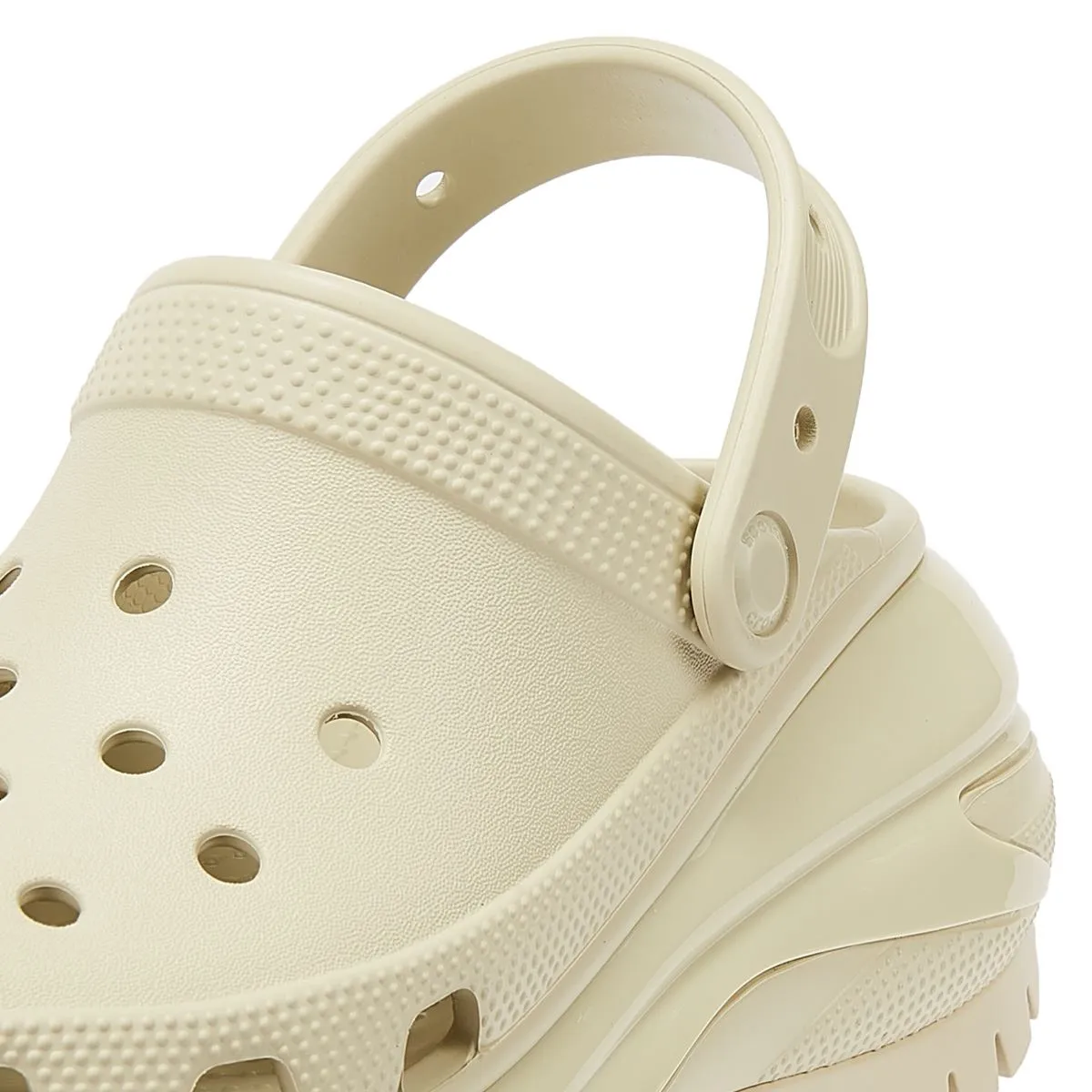 Crocs Classic Mega Crush Clog Bone Women's Beige Sandals