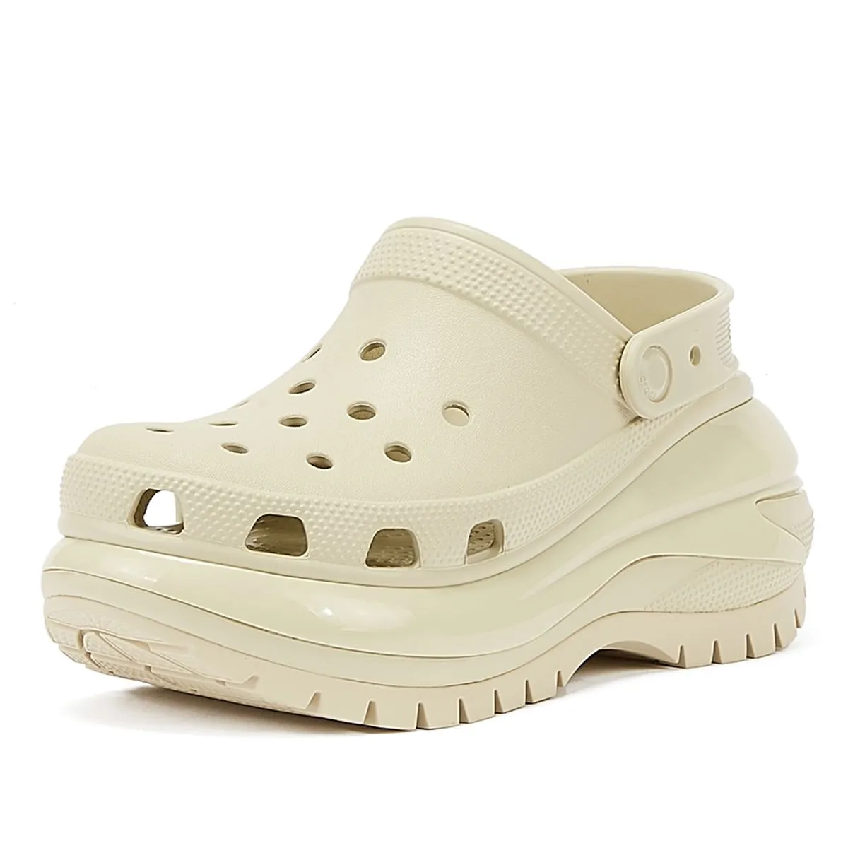 Crocs Classic Mega Crush Clog Bone Women's Beige Sandals