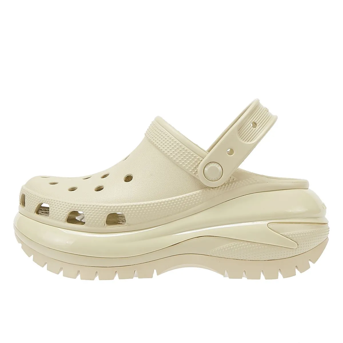 Crocs Classic Mega Crush Clog Bone Women's Beige Sandals