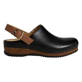 Dansko Women's Merrin Black Waxy Milled Mule