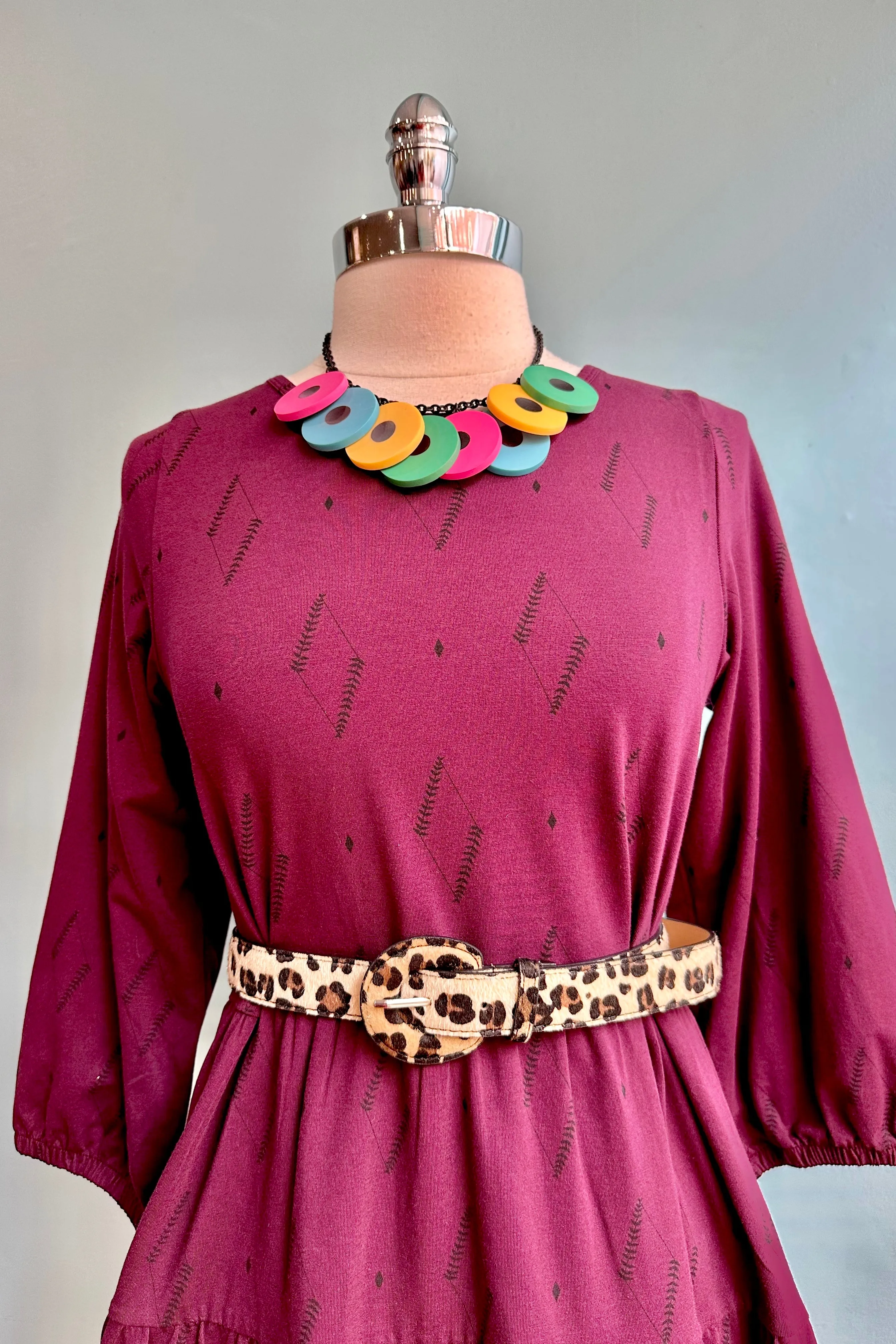 Dark Purple Diamond Vine Bellini Dress by Mata Traders