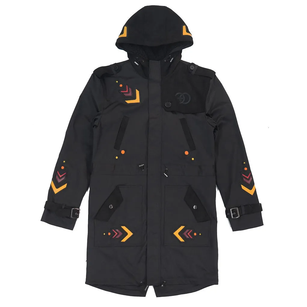 F1334 Jovan Aztec Weather Proof Coat - Black