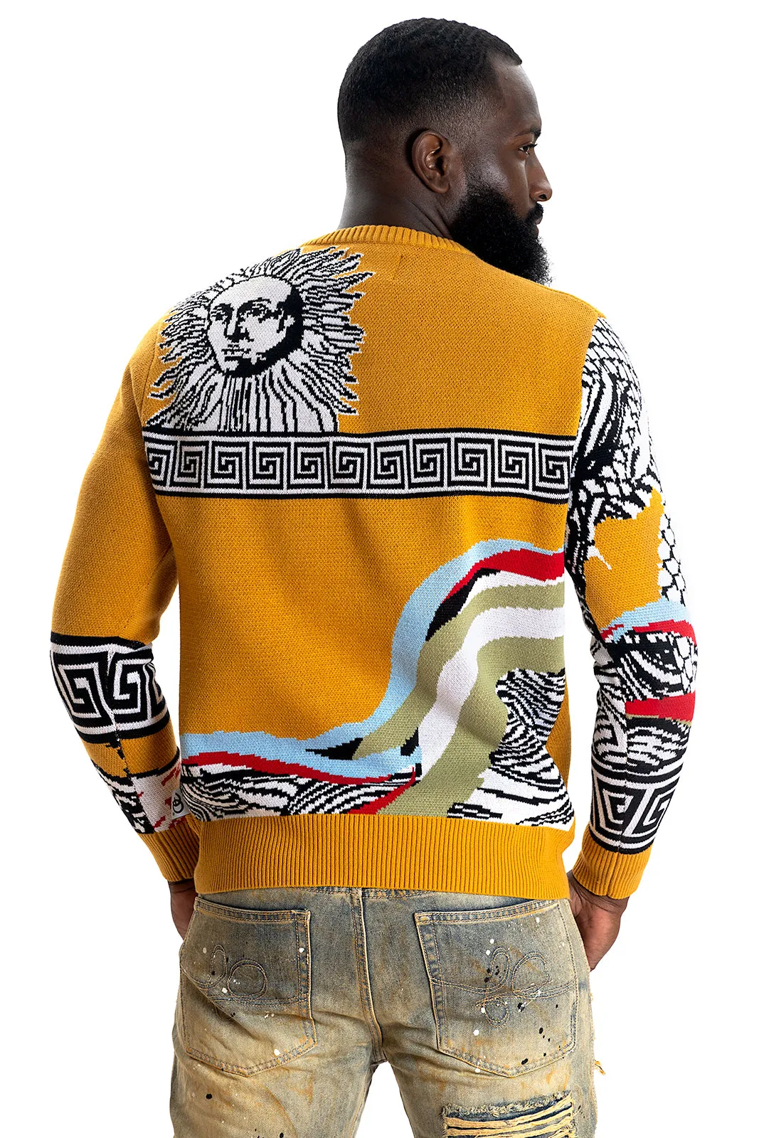 F405 Paradise Lost Knit Sweater - Wheat