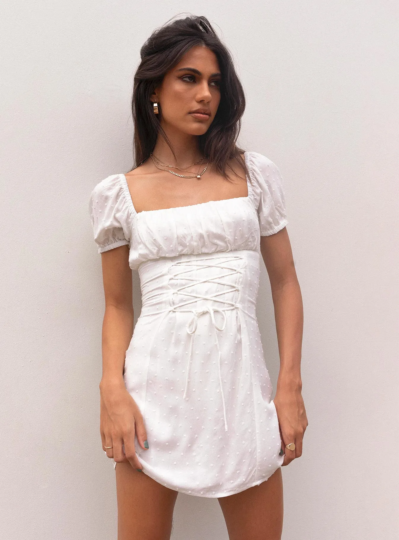 Fauci Mini Dress White