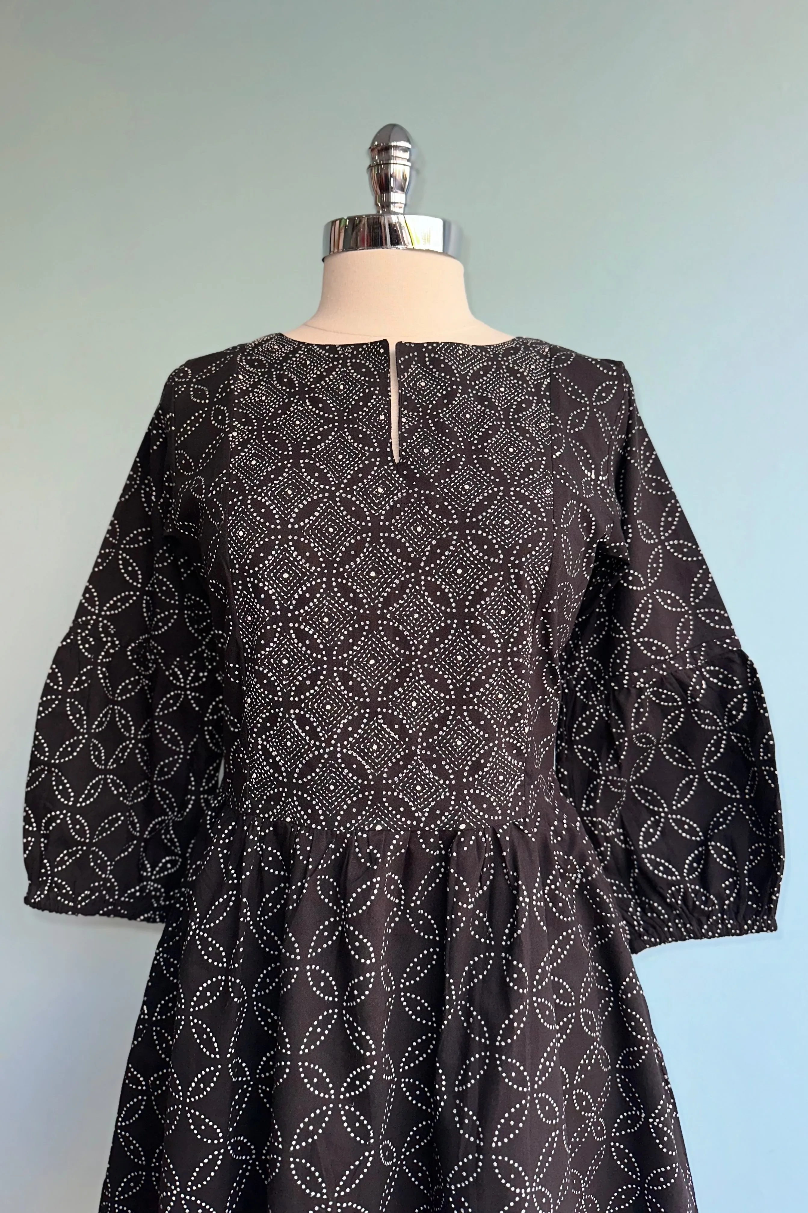 Fiona Dress in Ikigai Black by Mata Traders