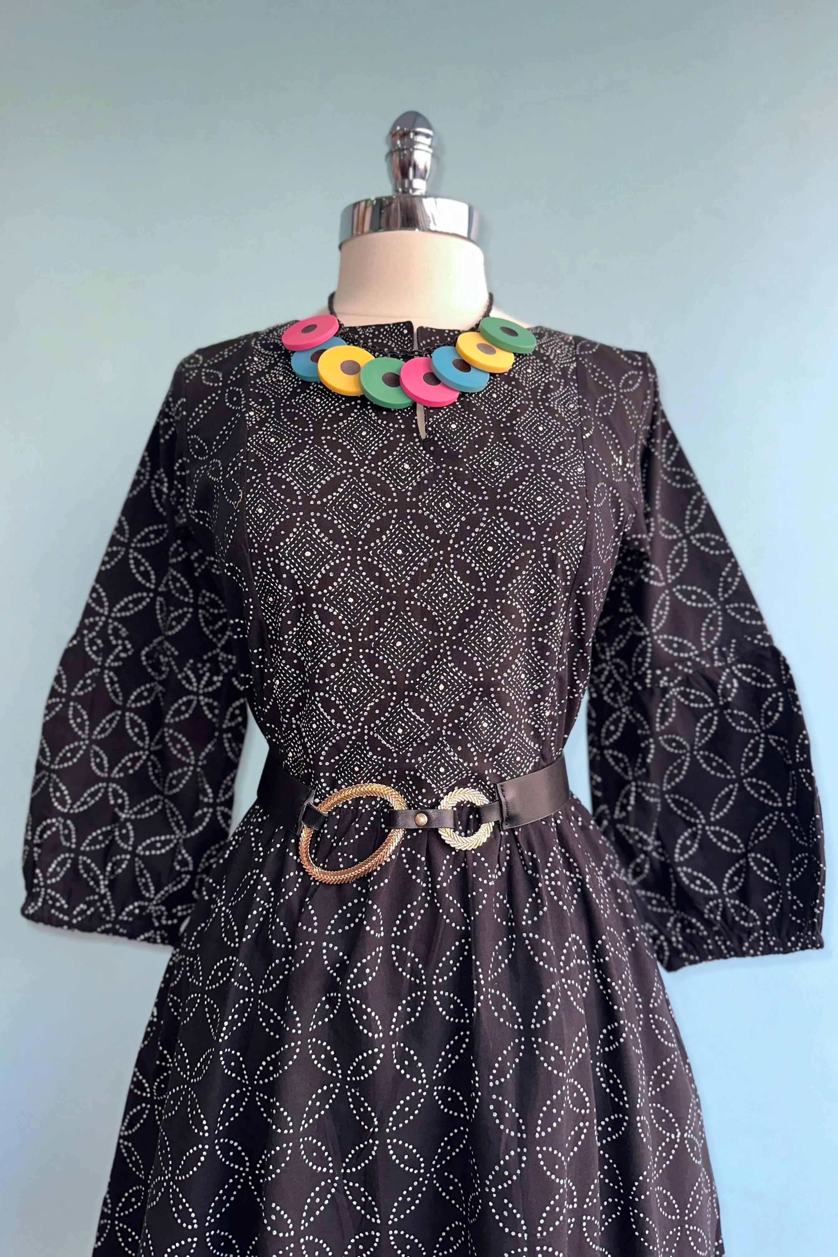 Fiona Dress in Ikigai Black by Mata Traders