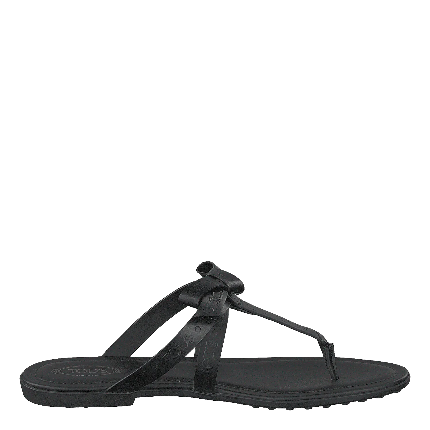 Gomma Bow Sandal Nero