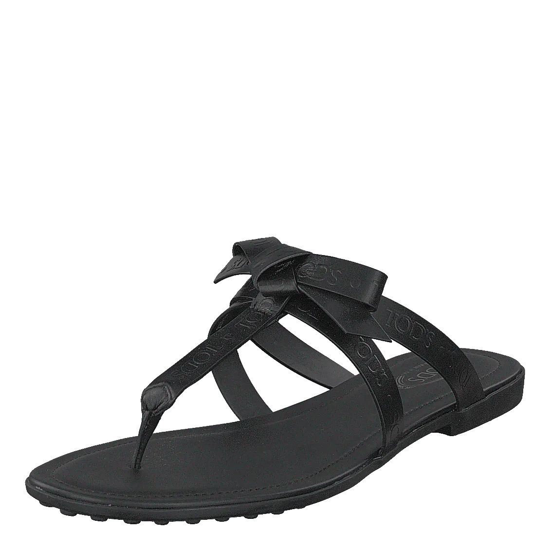 Gomma Bow Sandal Nero