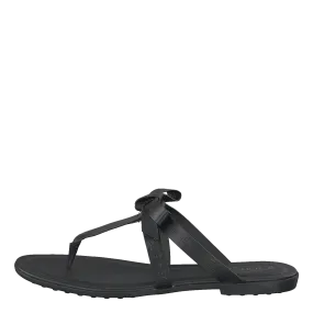 Gomma Bow Sandal Nero