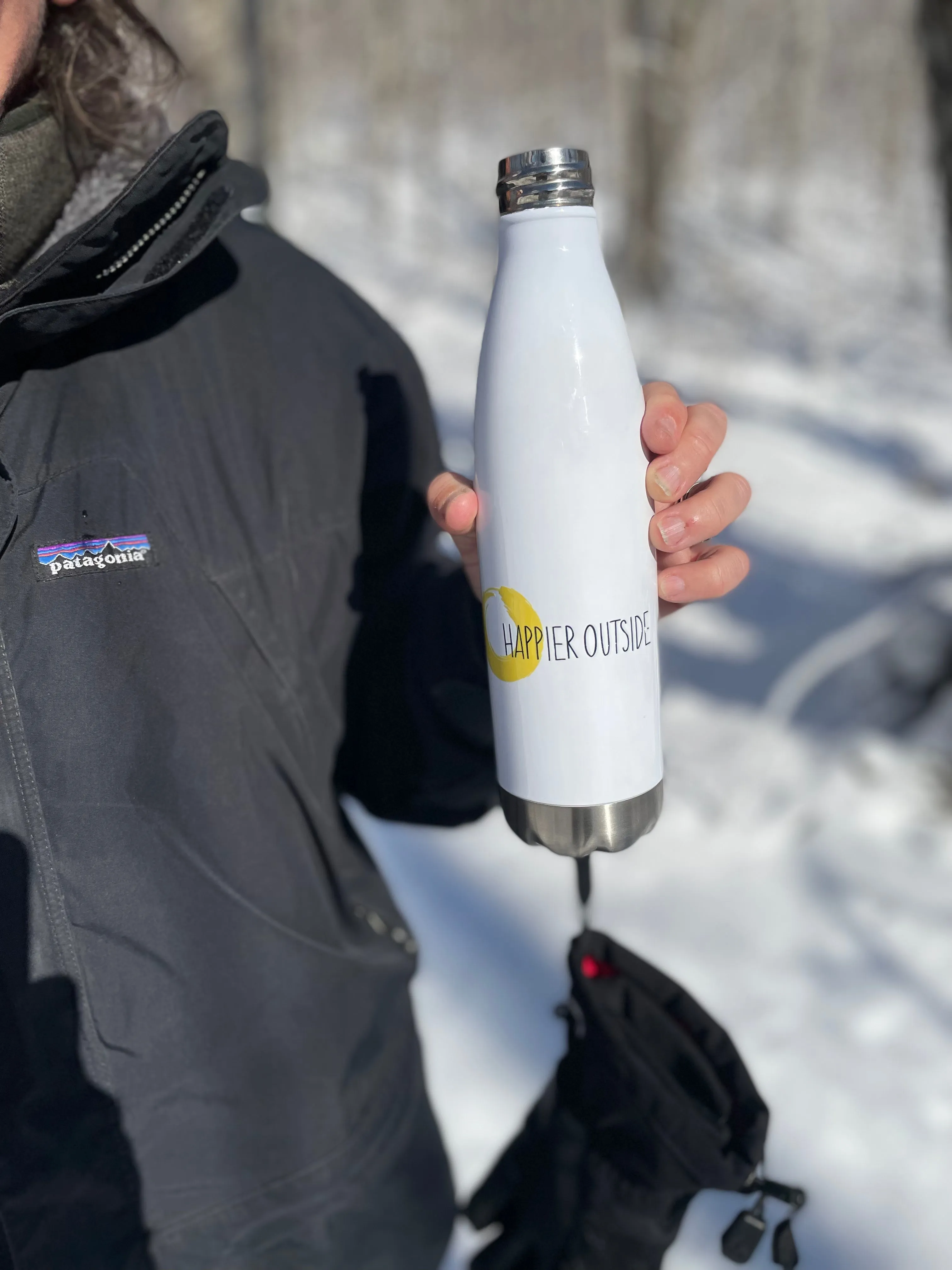 Happier Outside Stainless Steel Water Bottle