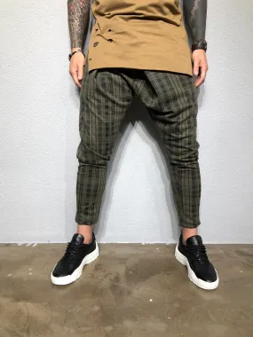 Khaki Checkered Jogger Pant BL210 Streetwear Jogger Pants