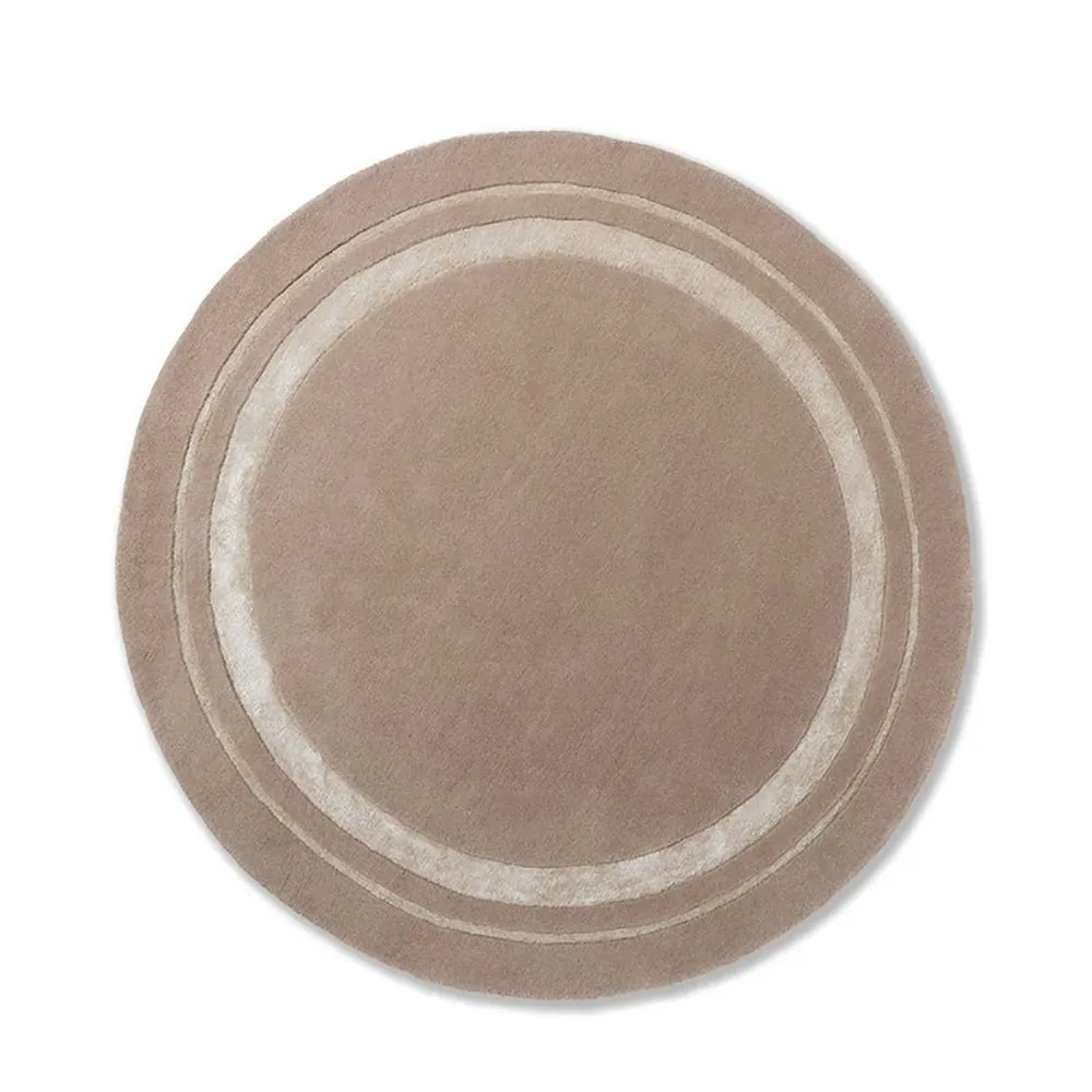 Laura Ashley Redbrook Round Rug - Hazelnut