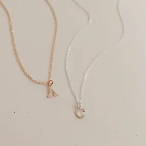 Love Letters Necklace • Tiny Initial Necklace - Choose Number of Initials