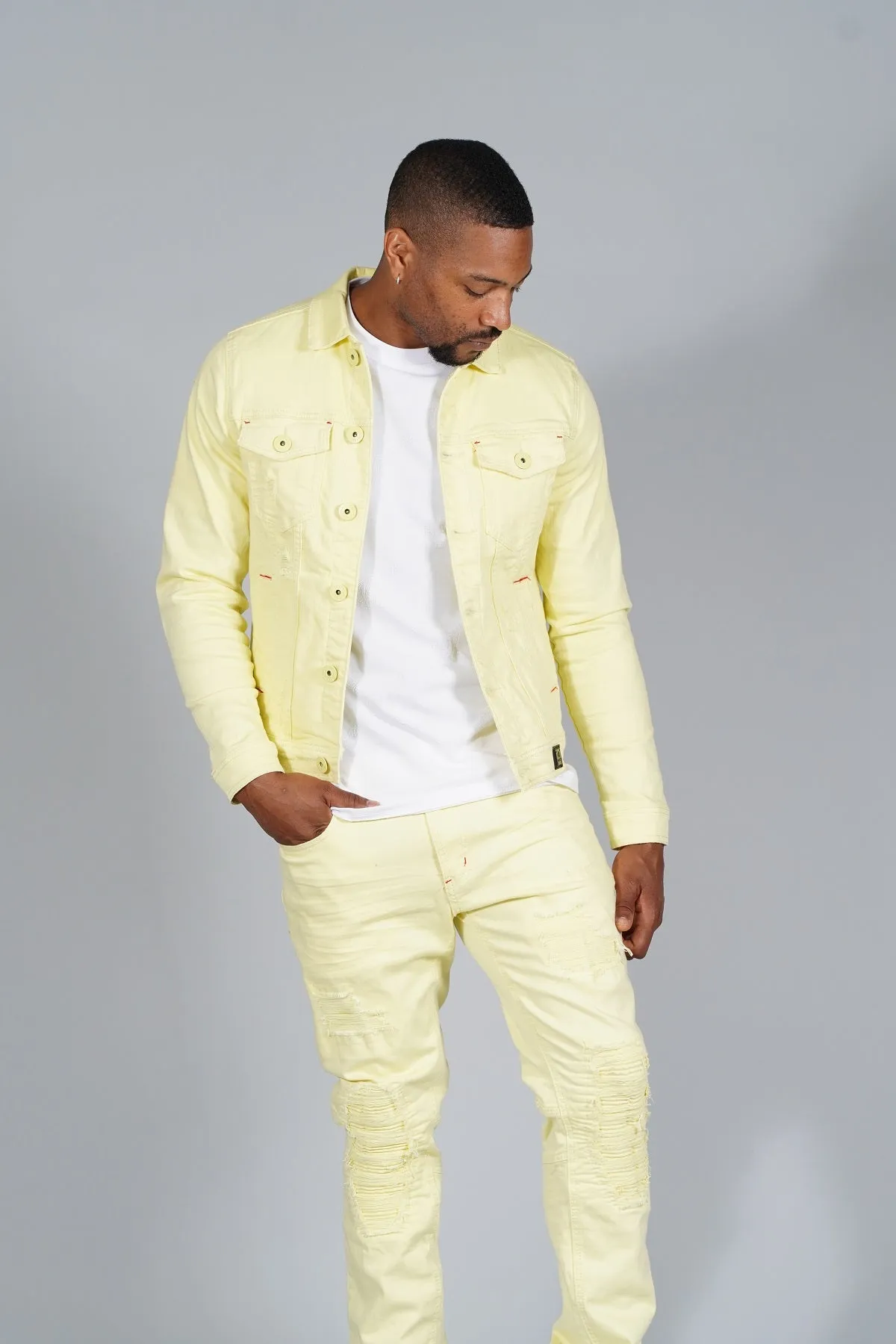 M1026 Core Denim Jacket - Yellow