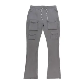 M1633 Colton 34” Stack Nylon/Spandex  Sweat Pants - Dark Gray